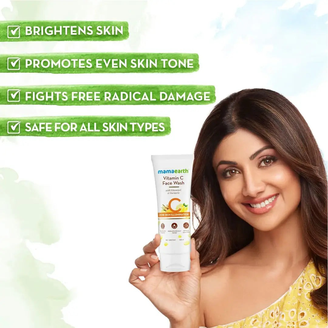 Mamaearth Vitamin C Face Wash (100ml)