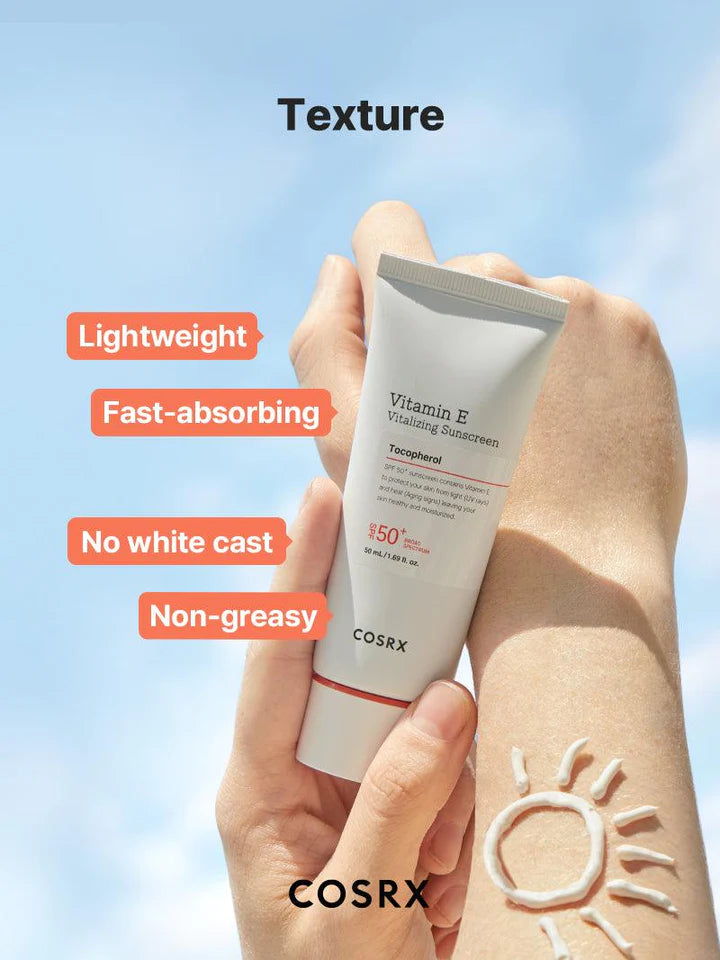 COSRX Vitamin E Vitalizing Sunscreen SPF 50+ (50ml)