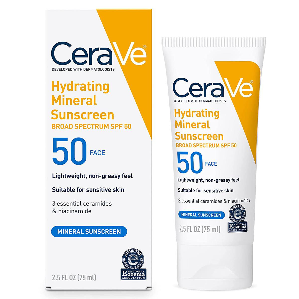 CeraVe Hydrating Mineral Body Sunscreen Broad Spectrum SPF 50 (150ml)