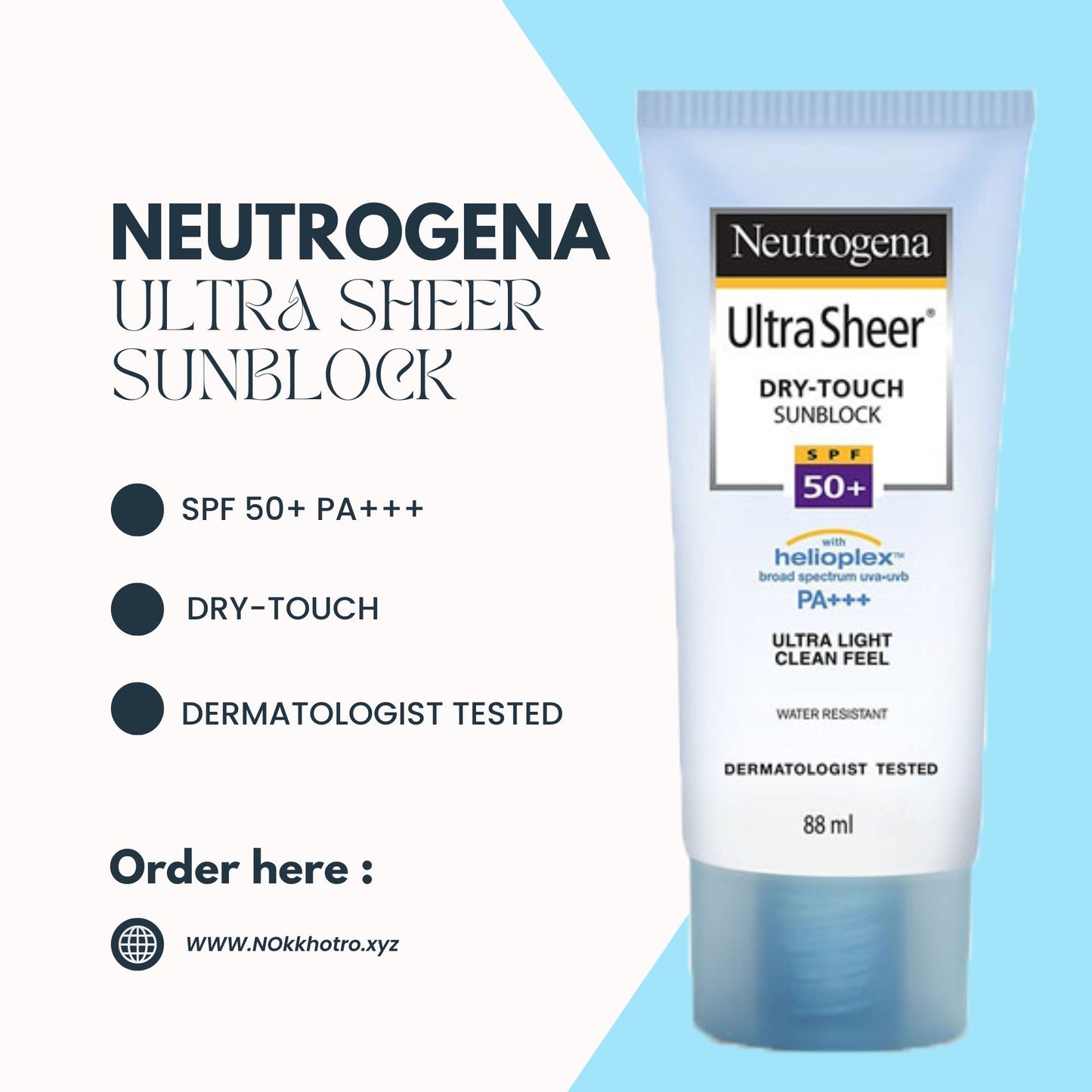 Neutrogena Ultra Sheer Dry-Touch Sunblock SPF50+ (88ml)