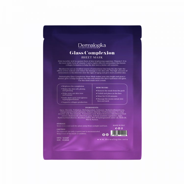 Dermalogika Glass Complexion Brightening and Rejuvenating Sheet Mask (5gm)