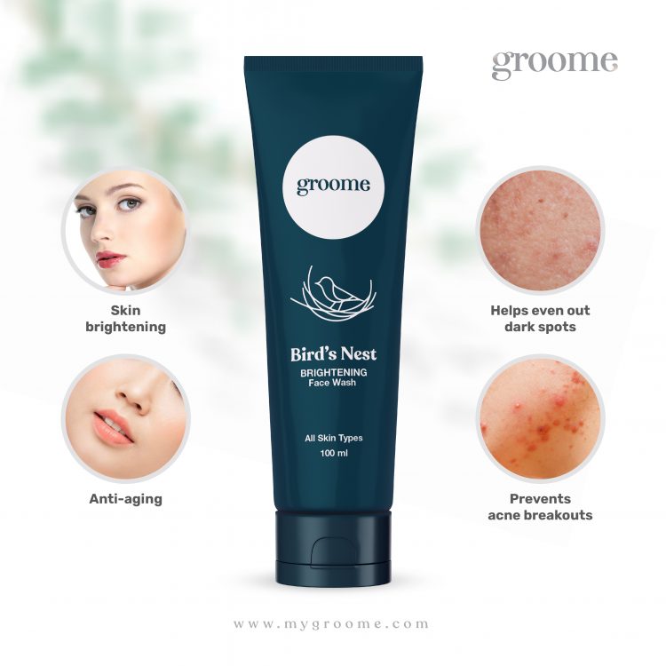 Groome Bird’s Nest Brightening Face Wash (100ml)