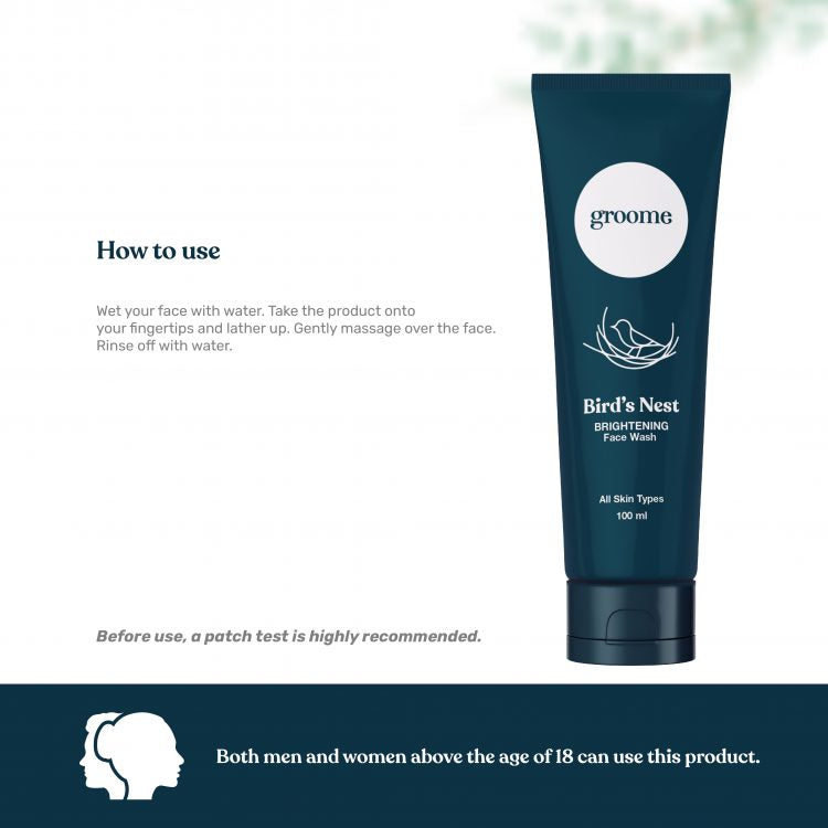 Groome Bird’s Nest Brightening Face Wash (100ml)