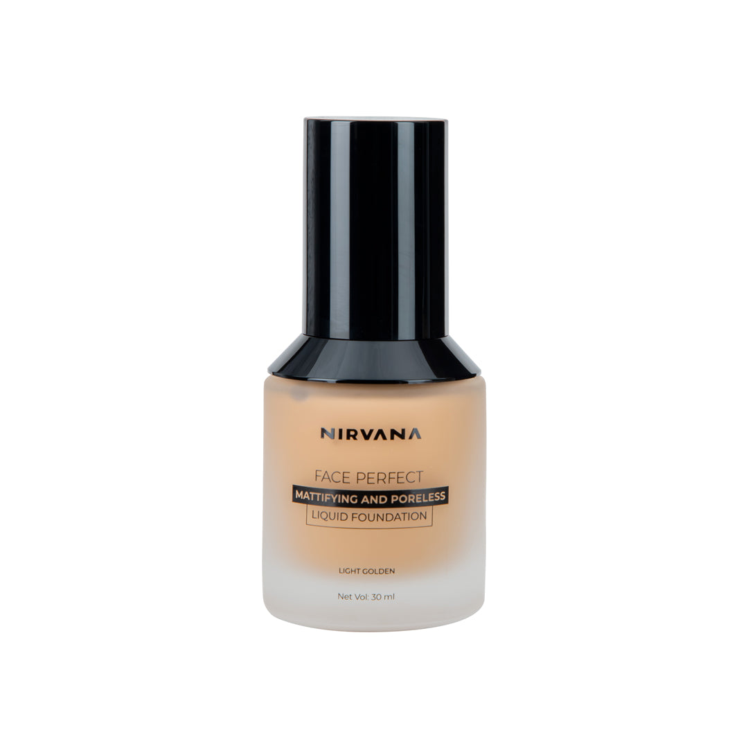 Nirvana Color Face Perfect Liquid Foundation – Light Golden (30ml)