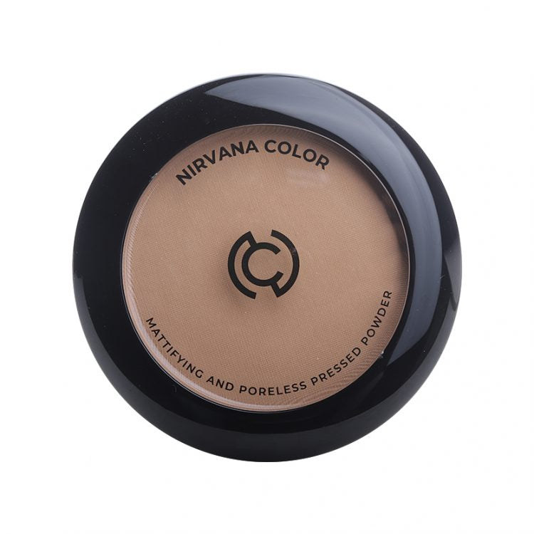 Nirvana Color Mattifying and Poreless Pressed Powder - Light Golden (15gm)