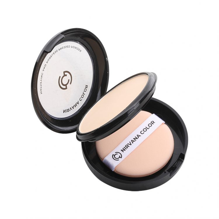 Nirvana Color Mattifying and Poreless Pressed Powder - Light Natural (15gm)