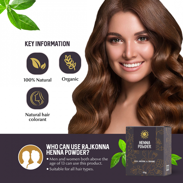 Rajkonna Henna Hair Pack (50g)