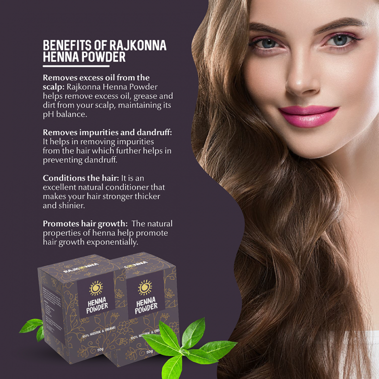 Rajkonna Henna Hair Pack (50g)