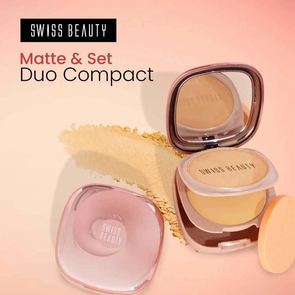 Swiss Beauty Matte & Set Duo Compact - 03 Sand & Banana
