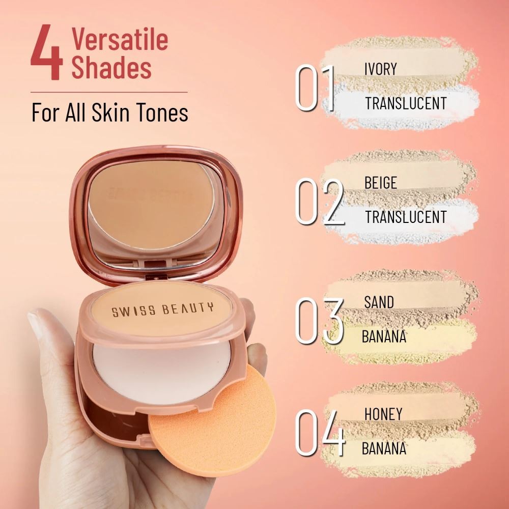 Swiss Beauty Matte & Set Duo Compact - 03 Sand & Banana