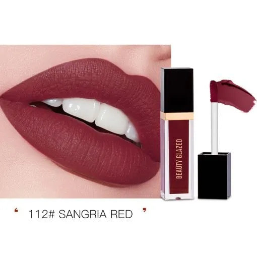 112 Singria red Beauty Glazed Matte Liquid Lipstick