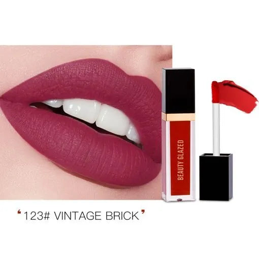 123 Vintage brick Beauty Glazed Matte Liquid Lipstick