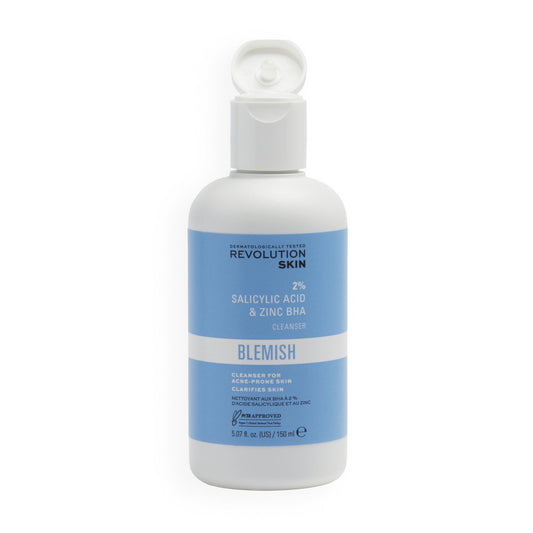 Revolution Skincare 2% Salicylic Acid & Zinc BHA Anti Blemish Cleanser (150ml)