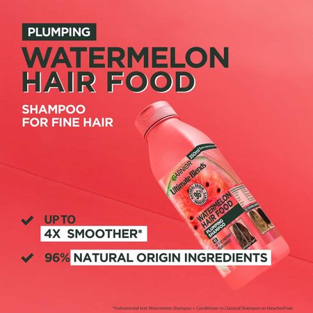 Garnier Ultimate Blends Plumping Watermelon Hair Food Shampoo (350ml)