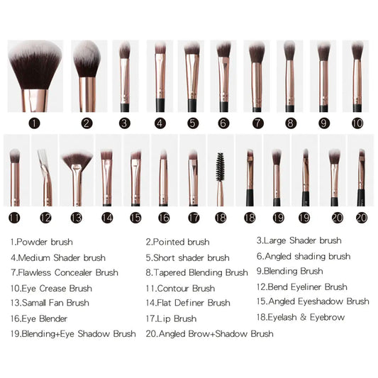 MAANGE 20Pcs Professional Makeup Brushes Set