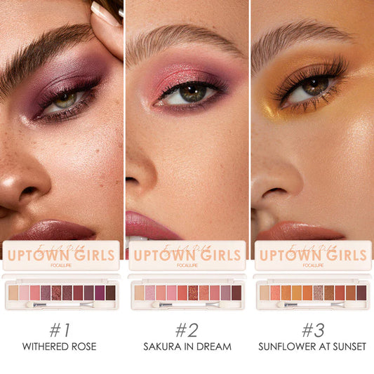 FA158 – Focallure UPTOWN GIRLS Eyeshadow Palette – 03 SUNFLOWER AT SUNSET