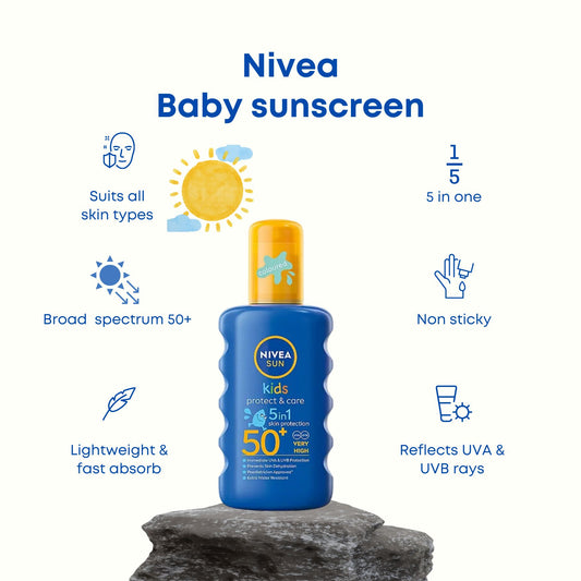 Nivea Sun Kids Protect & Care 5 in 1 Protection 50+ (200ml)