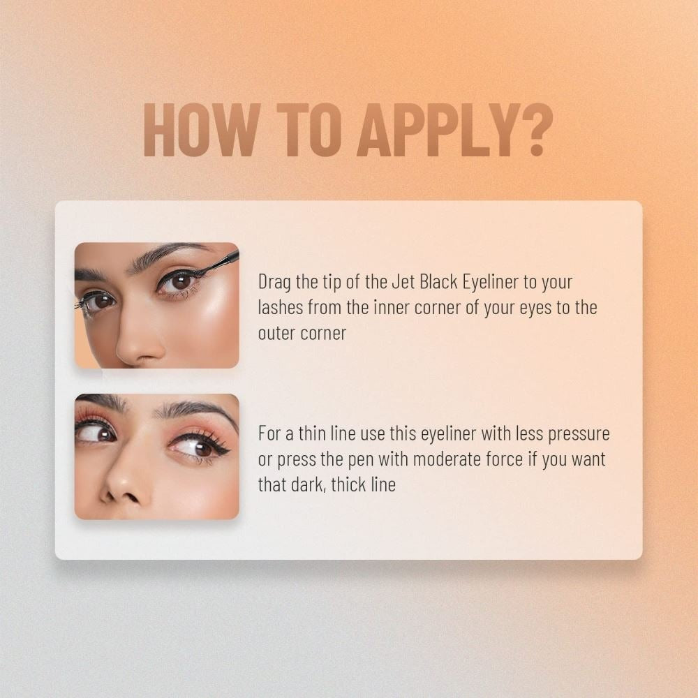 Swiss Beauty Jet Black Bold Felt Tip Eyeliner