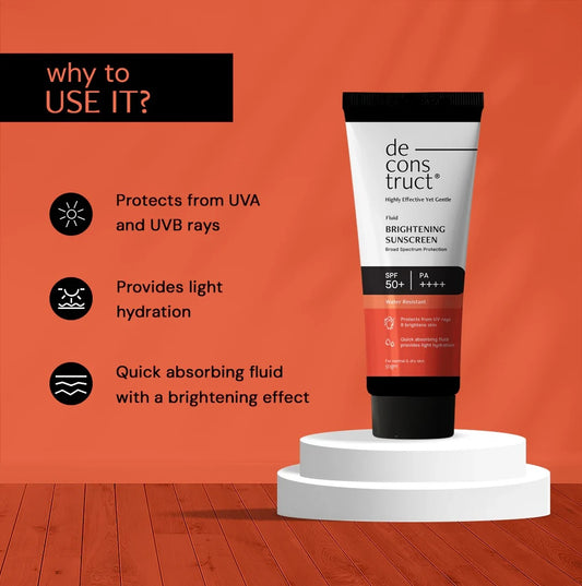 Deconstruct Fluid Brightening Sunscreen with spf 50+ PA+++ (50gm)