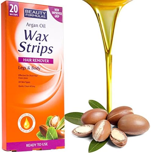 Beauty Formulas Argan Oil Wax Strips Hair Remover Legs & Body