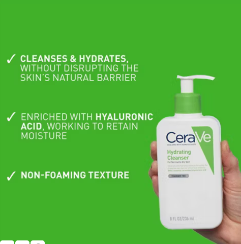 Cerave Hydrating Cleanser For Normal To Dry Skin (236ml)