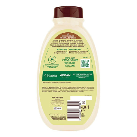 Garnier Ultimate Blends Coconut Milk & Macadamia Nourishing Shampoo (400ml)