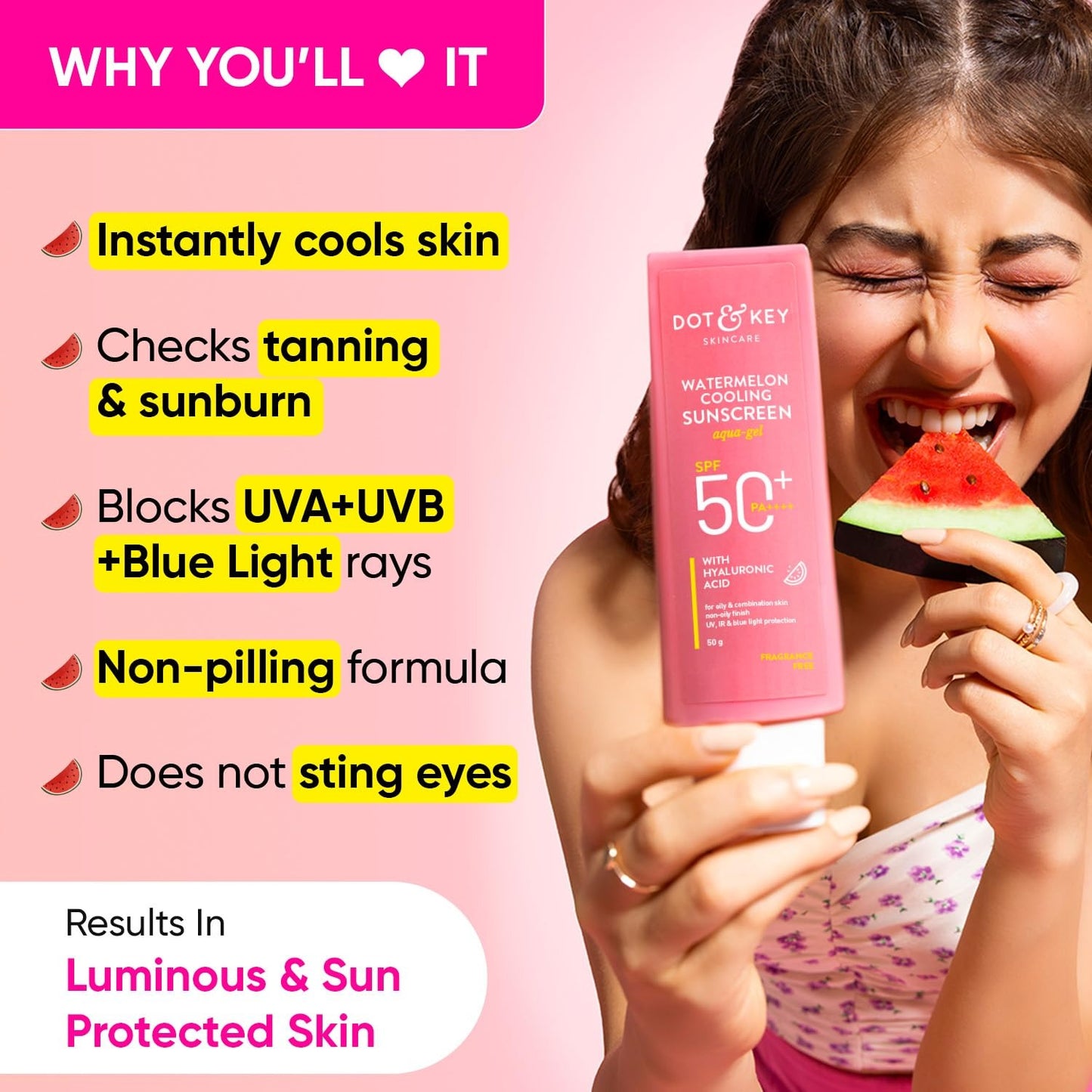 Dot & Key Watermelon Cooling Sunscreen SPF 50+ PA++++ (80gm)