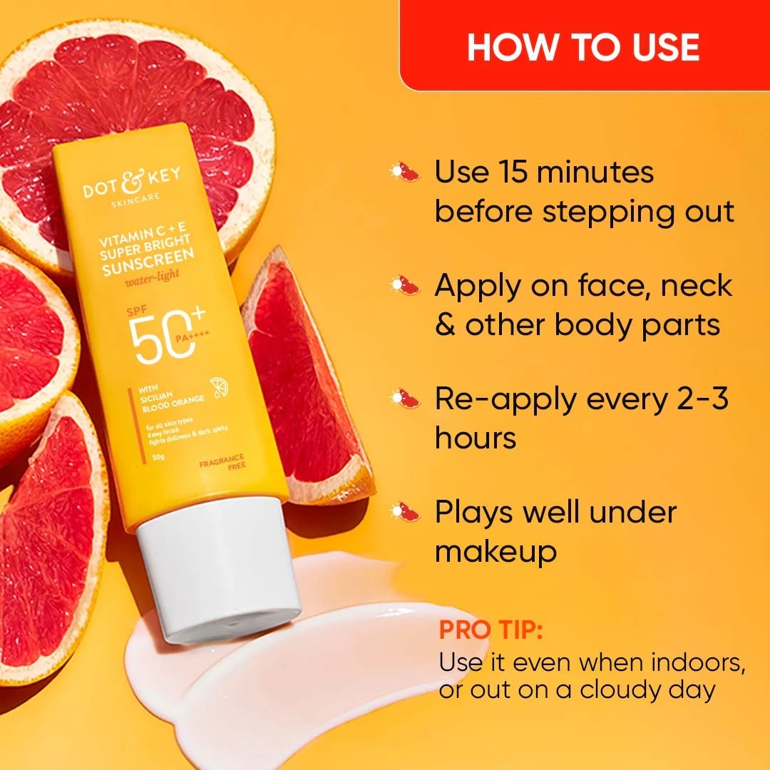 Dot & Key Vitamin C + E Sunscreen SPF 50+ PA++++ (80gm)