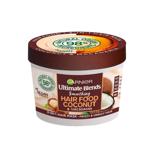 Garnier Ultimate Blends Hair Food Coconut Oil 3-in-1 Frizzy Hair Mask Treatment (390ml)