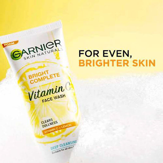 Garnier Bright Complete Vitamin C Face Wash (100gm)