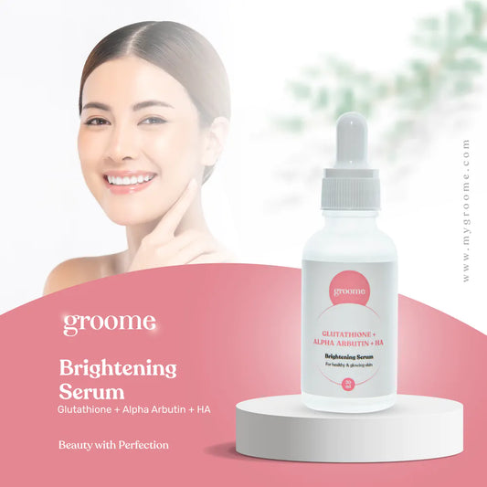 Groome Glutathione + Alpha Arbutin +HA Brightening Serum