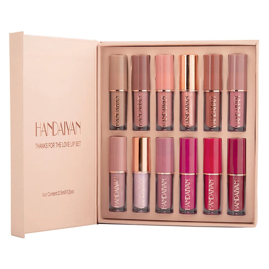 Handaiyan 12 Color Matte Liquid Lipstick Set