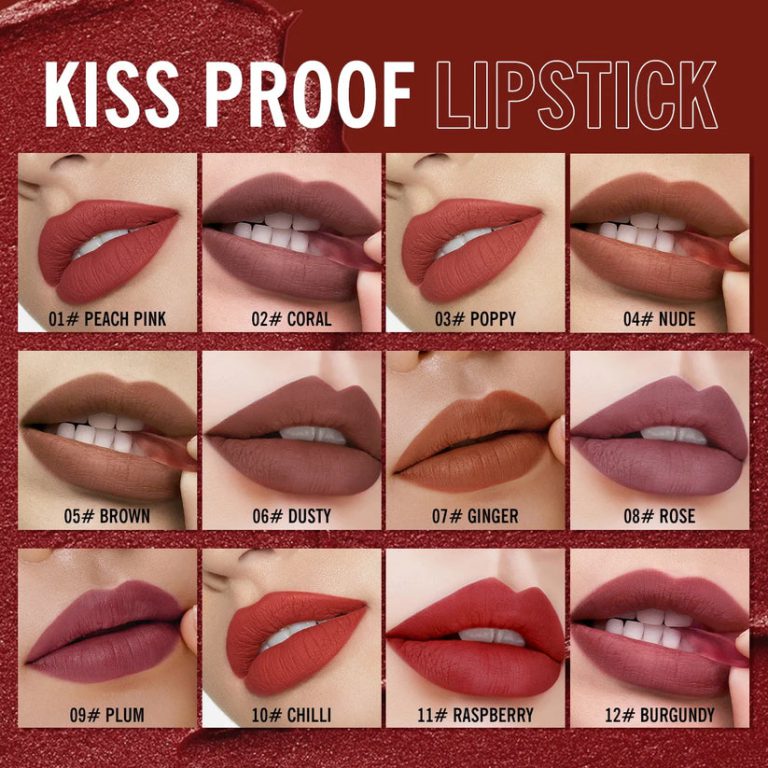 PROfessional Waterproof Long Lasting Matte Lipstick - Burgundy 812#