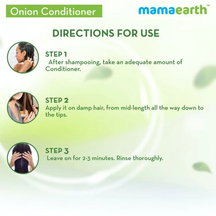 Mamaearth onion conditioner for hair growth & hair fall control with onion & coconut (250ml)