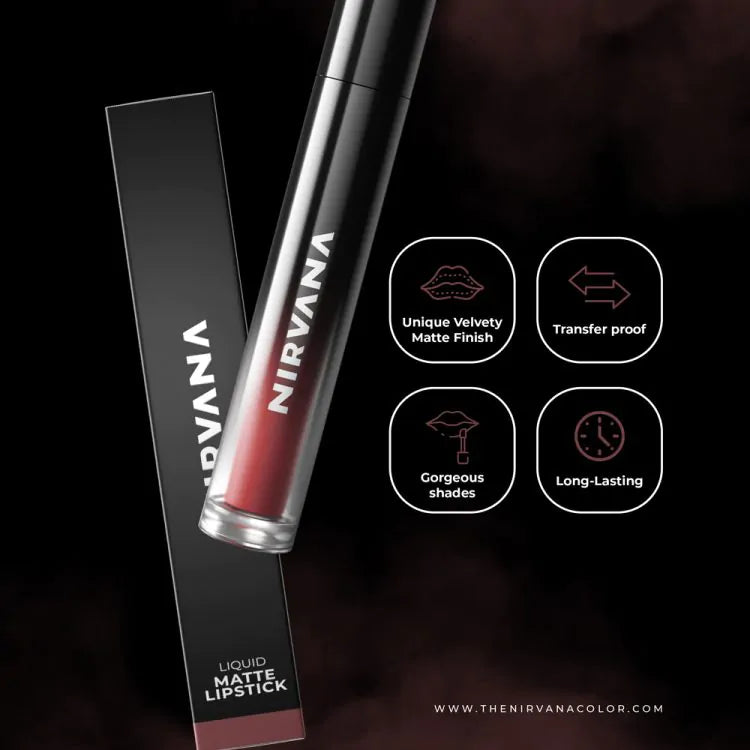 Nirvana Color Liquid Matte Lipstick – Sweet Sin L06 (5ml)