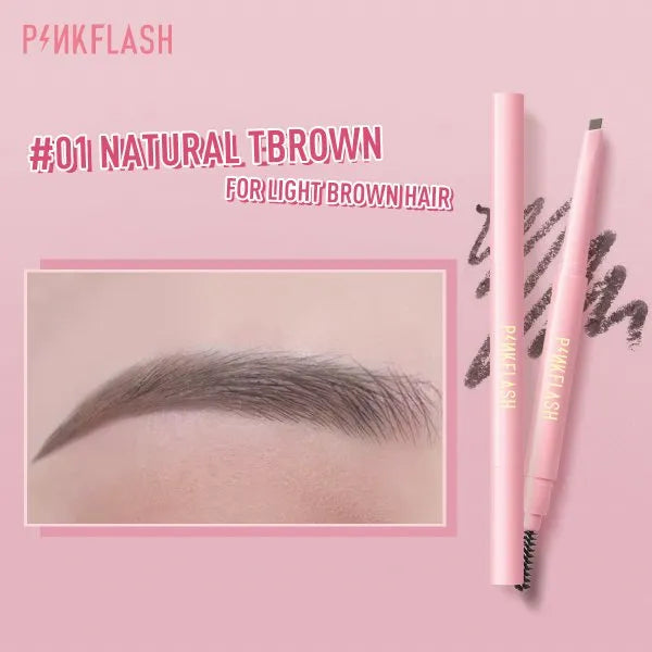 PINKFLASH Waterproof Auto Eyebrow Pencil - 01 Natural Brown