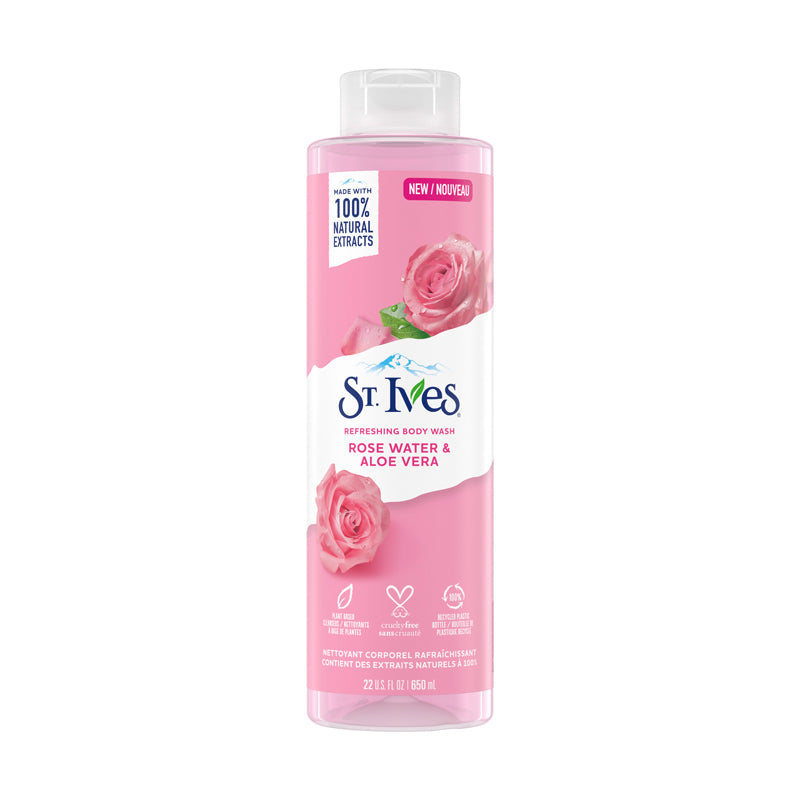 St. Ives Refreshing Body Wash Rose Water And Aloe Vera (650ml)