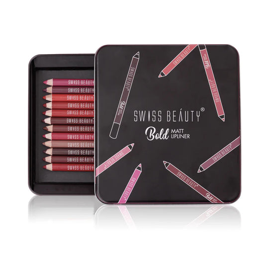 Swiss beauty Bold Matt Lip Liner Set Of 12 Pcs