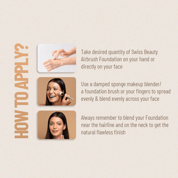 Swiss beauty Air Brush Foundation 04 (Golden Beige)