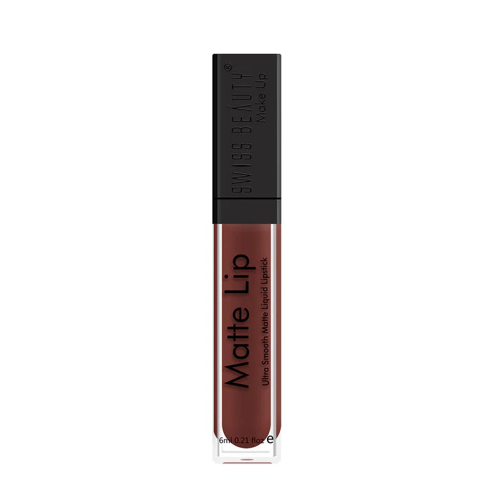 Swiss beauty Matte Liquid Lipstick - 19 (Deep Maroon)