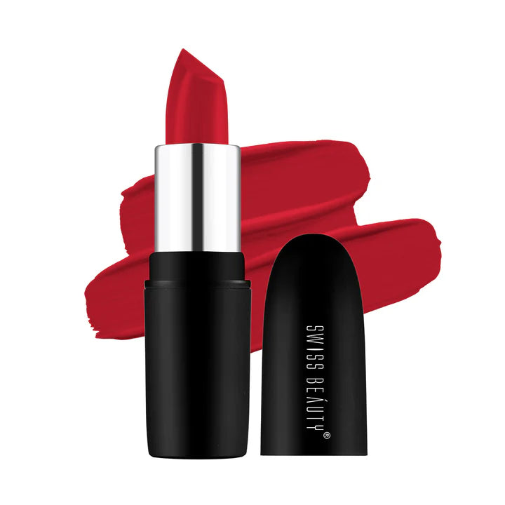 Swiss beauty Pure Matte Lipstick 01 ( Russian Red)