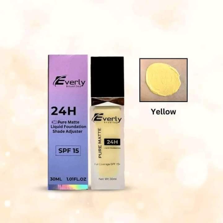 Everly Beauties Pure Matte Full Coverage Foundation - Yellow