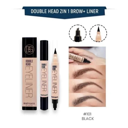 Beauty Glazed Double Head Browliner – 101 BLACK