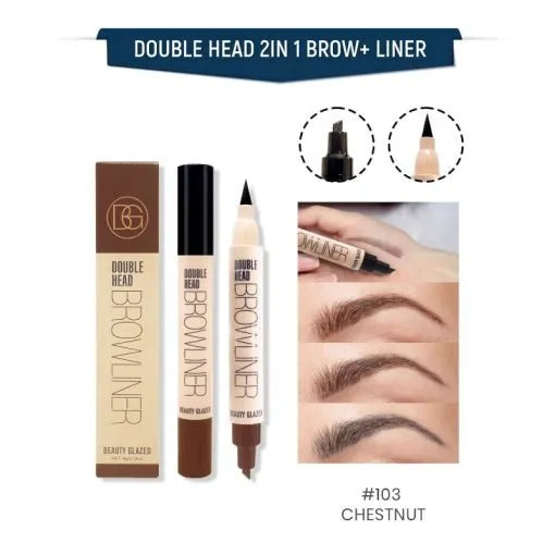 Beauty Glazed Double Head Browliner – 103 CHESTNUT