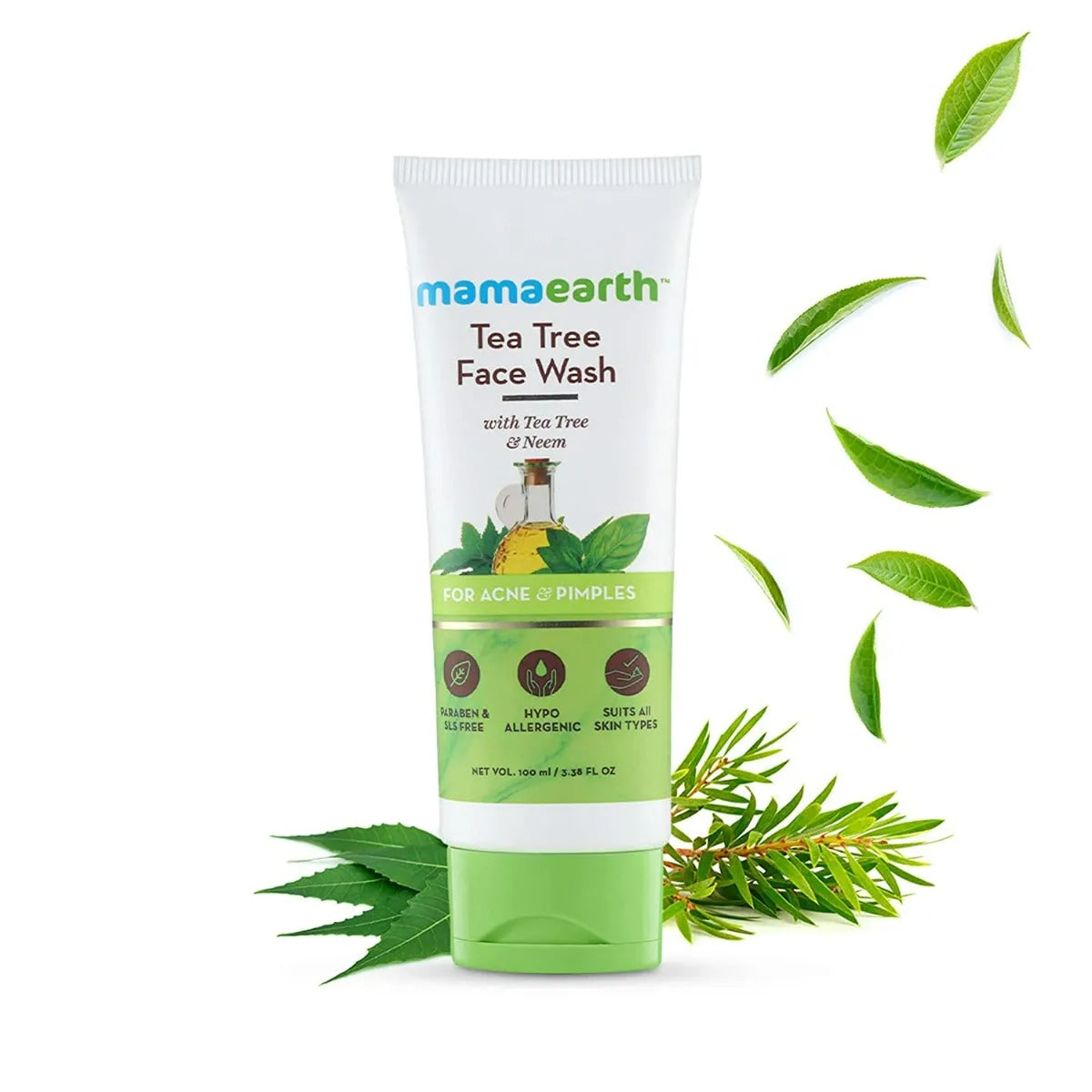 Mamaearth Tea Tree Face Wash For Acne & Pimples (100ml)