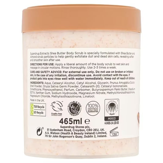 Superdrug Extracts Body Scrub Shea Butter (465ml)