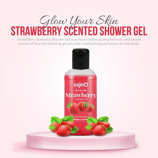 SkinO Glow Your Skin Strawberry Scented Shower Gel (220ml)