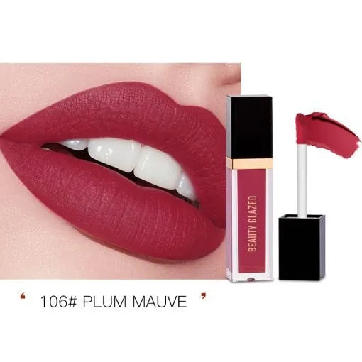 106 Plum Mauve Beauty Glazed Matte Liquid Lipstick