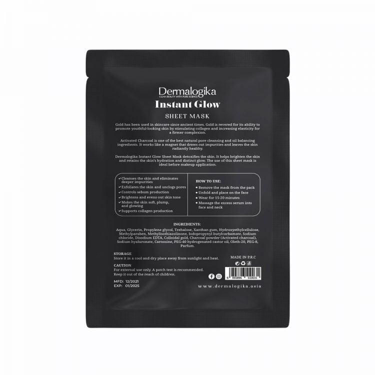 Dermalogika Instant Glow Glowing and Detoxifying Sheet Mask