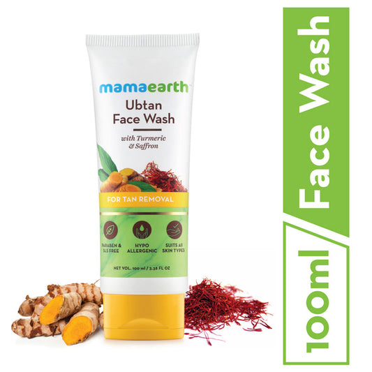 Mamaearth ubtan facewash for tan removal (100ml)